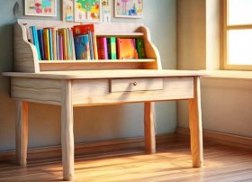 儿童写字台带书柜图片大全，儿童写字台带书柜图片大全简单