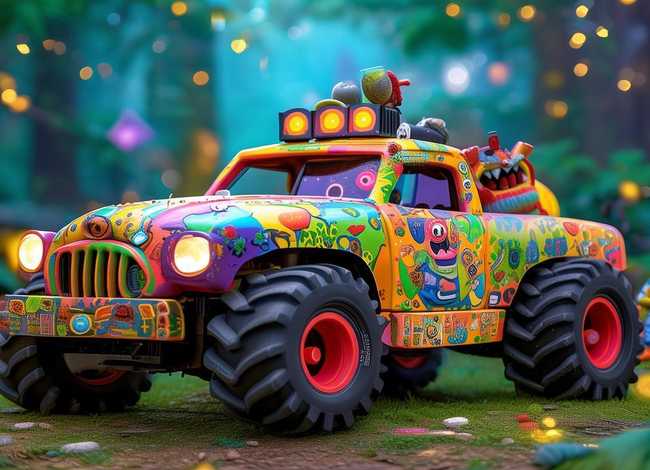 儿童故事怪兽救援车，怪兽车救援队故事