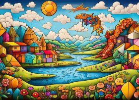 七巧板创意讲故事、七巧板创意故事画