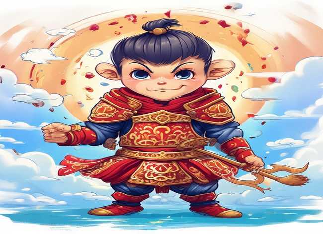 儿童涂绘哪吒；儿童涂绘哪吒怎么画