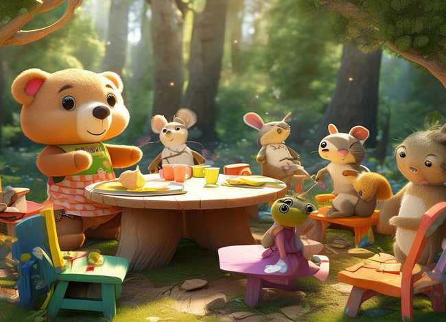 儿童故事小熊请客，小熊请客幼儿故事