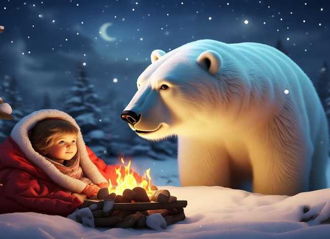 北极雪儿童睡前故事，北极熊故事睡前故事