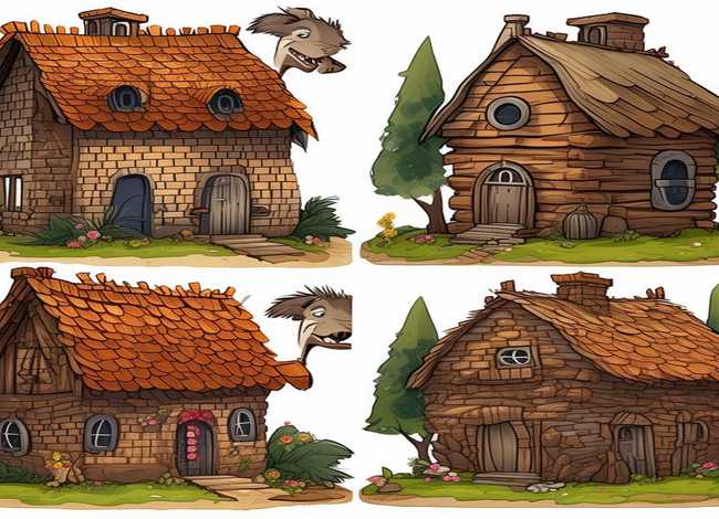 故事三只小猪，故事三只小猪盖房子