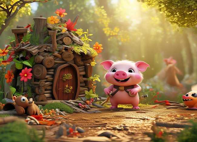 儿童故事小猪盖房子，少儿故事小猪盖房子
