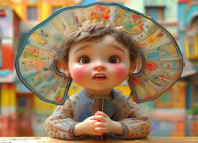 扇子画幼儿；扇子画幼儿园