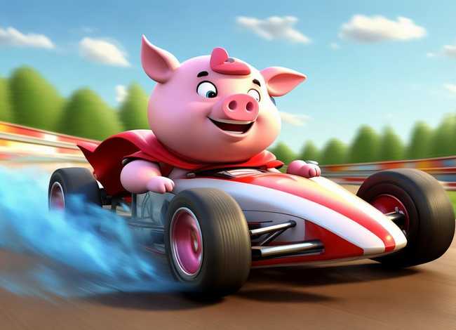 儿童故事猪猪侠赛车 比赛车的猪猪侠