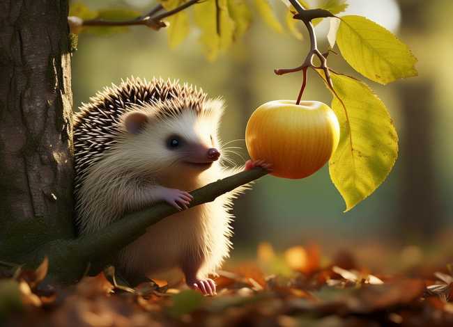 小刺猬摘苹果的故事、小刺猬摘苹果的故事,你学到了什么