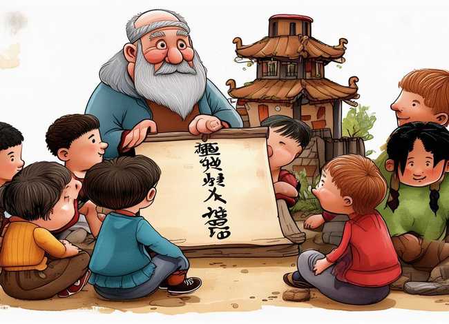 成语故事主题画儿童教育；成语故事主题简笔画