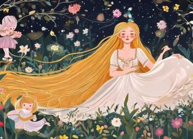 睡美人儿童四格故事画 - 睡美人 儿童画
