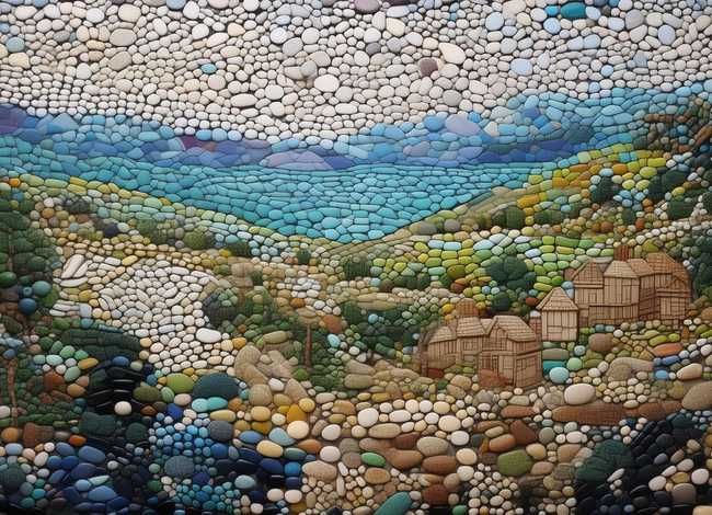 石头拼图画造型 - 石头拼图画造型图片