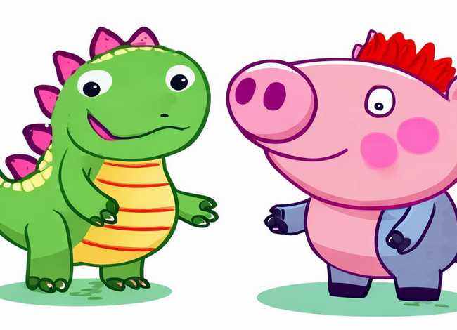 小猪佩奇恐龙简笔画，小猪佩奇恐龙简笔画教程