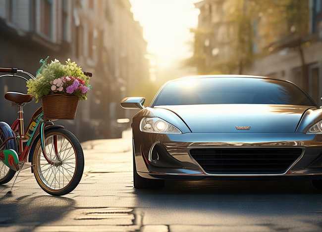 自行车与小汽车的故事，自行车与小汽车的故事图片