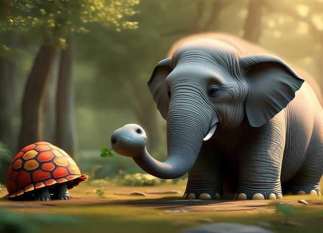 儿童故事小乌龟和大象 小乌龟和大象的故事告诉我们什么道理