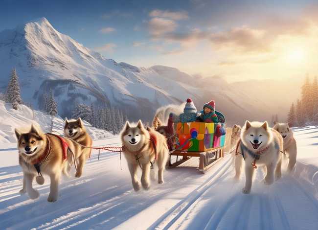 儿童故事狗狗拉雪橇（雪山狗拉雪橇的故事）