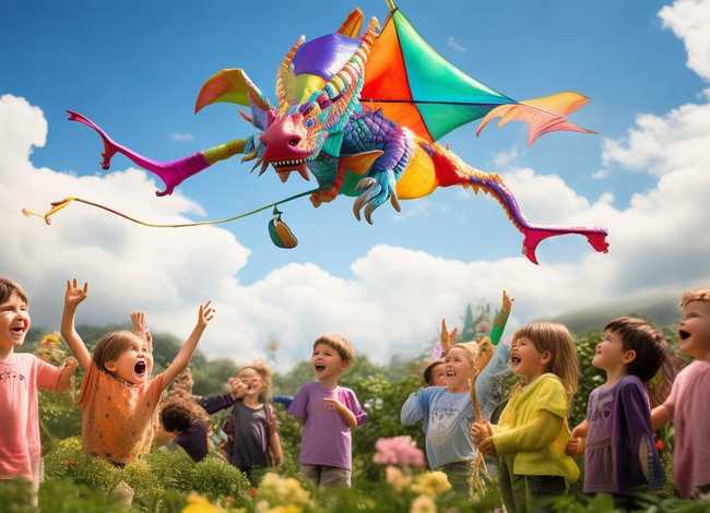 风筝的故事儿童画、风筝的幼儿故事