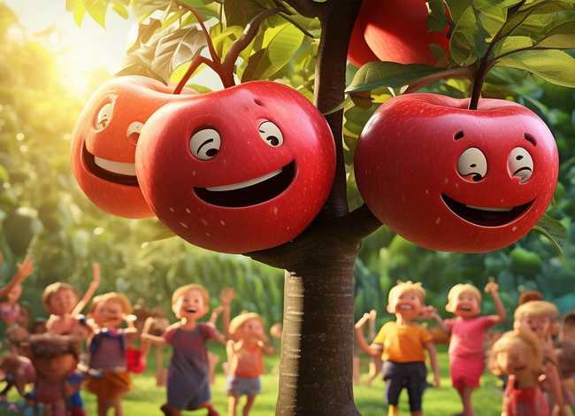 快乐的苹果儿童故事 幼儿故事《快乐的苹果树》