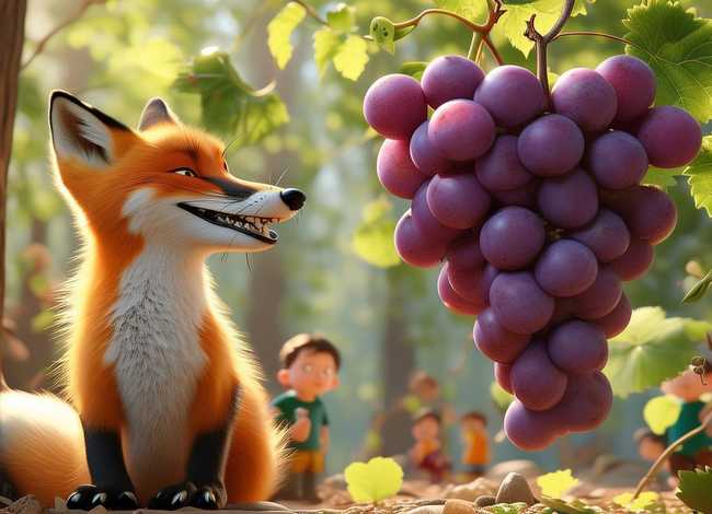 儿童故事葡萄和狐狸，幼儿故事葡萄和狐狸