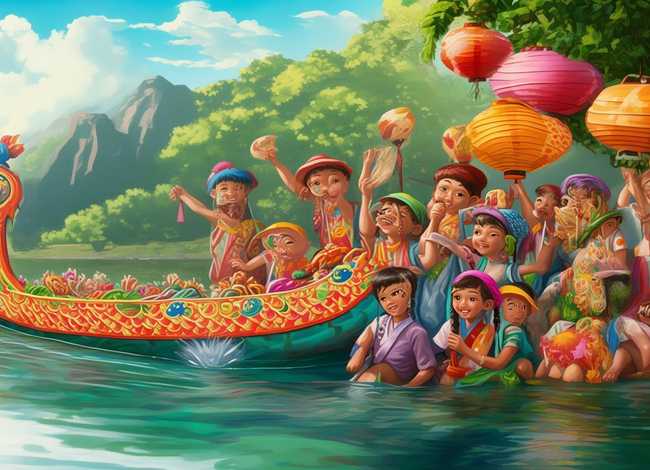 端午节的儿童画、端午节的儿童画画