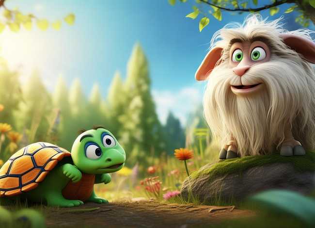 儿童故事小乌龟找山羊爷爷（幼儿小乌龟找朋友故事表演视频）