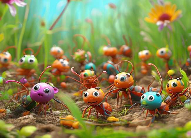 蚂蚁儿童主题画 蚂蚁儿童主题画图片大全