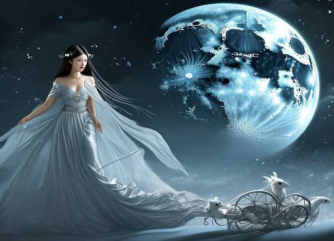 神化故事的画；神化故事的画怎么画好看嫦娥奔月