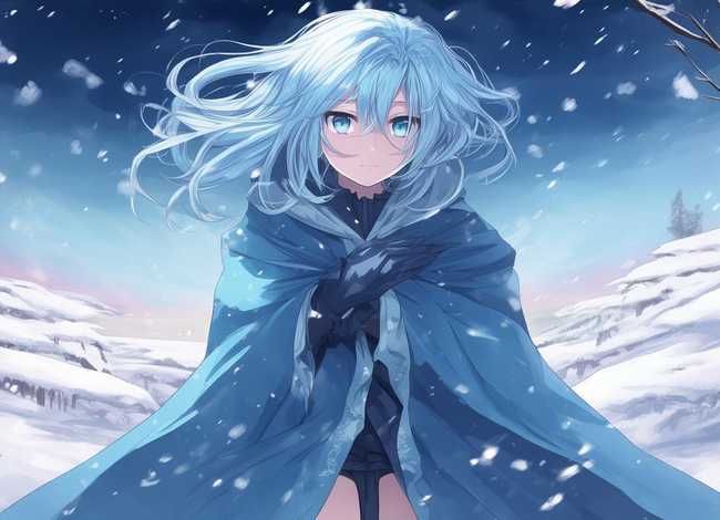 冰蓝色的故事 - 冰蓝色的动漫人物图片