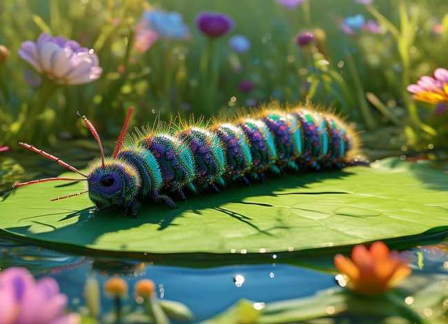 儿童故事毛毛虫倒影 毛毛虫幼儿故事