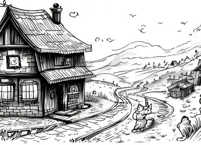 欧洲民间故事插画简笔画（欧洲民间故事插画简笔画图片）