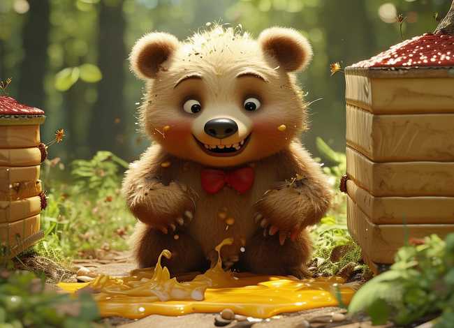关于熊的搞笑儿童故事；关于小熊的搞笑故事