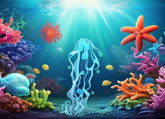 海底生物的儿童故事 海底生物的儿童画