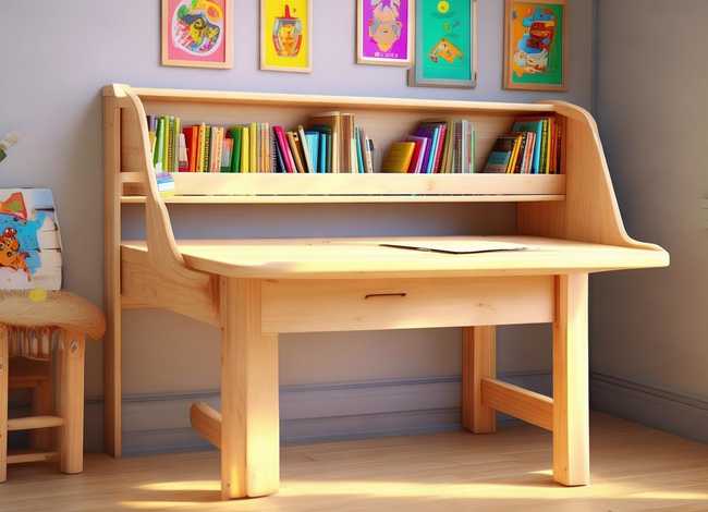 儿童写字台带书柜图片大全，儿童写字台带书柜图片大全简单