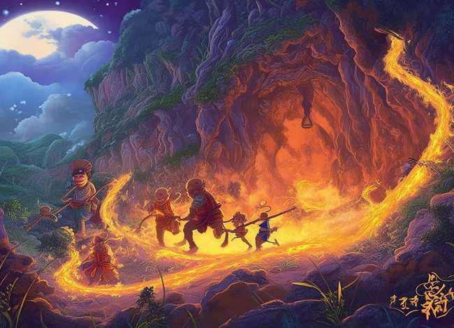 绘本西游记火烧盘丝洞儿童故事，西游记火烧盘丝洞的故事