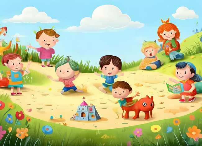 儿童画故事图集八张；儿童故事画图片6幅简单