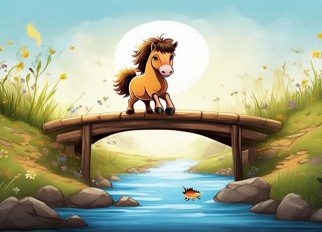 小马过河故事配图儿童画 小马过河的故事配图画 小马过河故事配图儿童画 小马过河的故事配图画