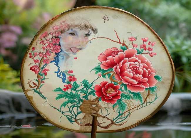 团扇绘画图案儿童 - 团扇绘画图案儿童图片