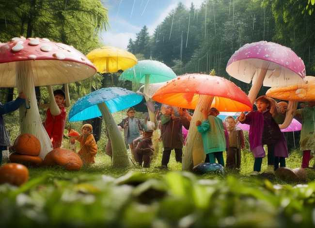 儿童故事蘑菇雨伞 蘑菇雨伞小班语言故事教案