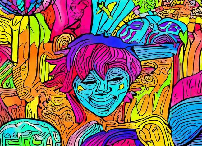 线描画儿童画彩色，线描画彩色 儿童