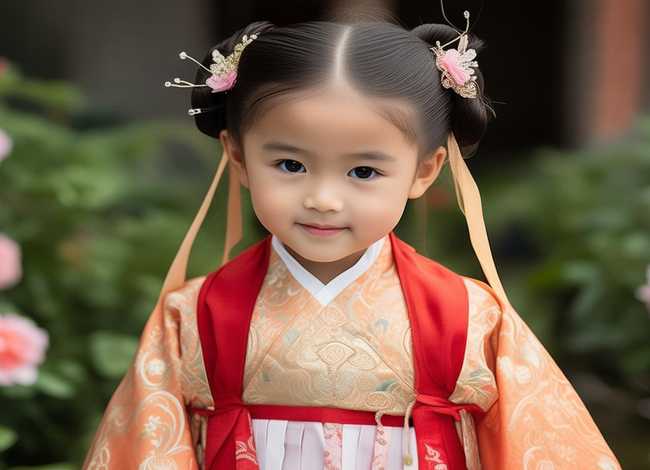 儿童汉服简单发型图片 - 儿童汉服简单发型图片女