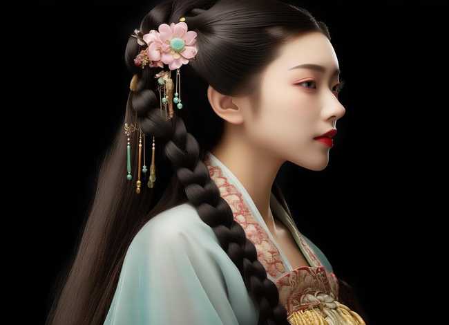 女宝汉服发型扎法；女宝汉服发型扎法图片