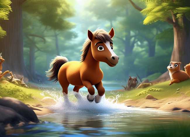 小马过河的儿童故事视频；小马过河的故事视频 视频