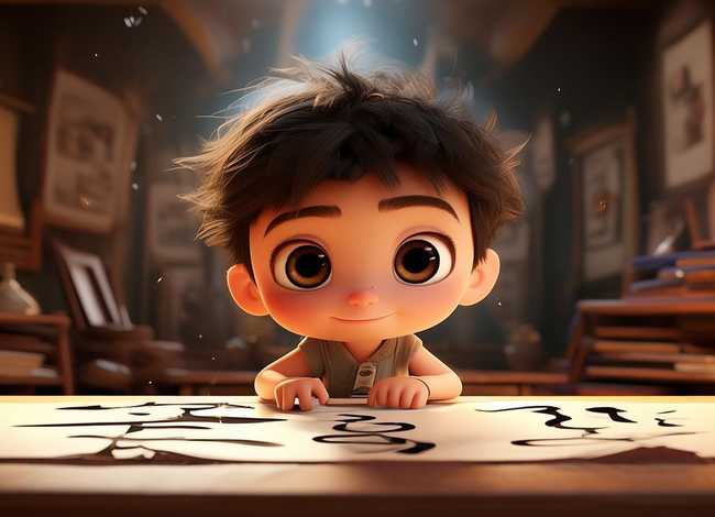 儿童书法家的故事 - 书法家的故事动画