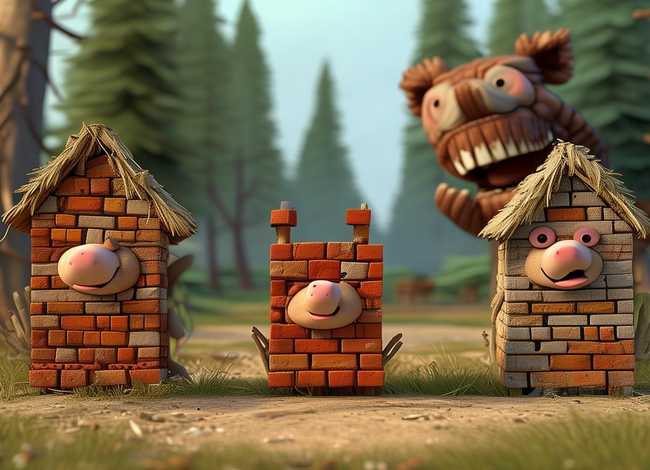 儿童故事三只小猪完整版 - 小儿故事视频三只小猪