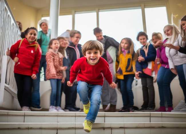 小学生在学校下楼摔倒受伤（小学生在学校下楼摔倒受伤谁负责）