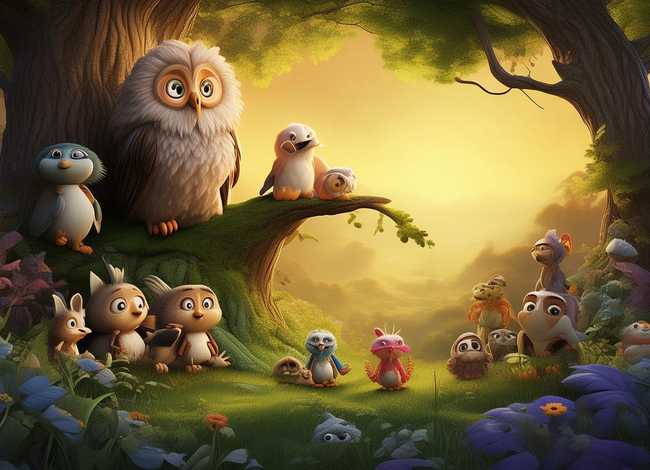 寓言故事儿童画图片（寓言故事画画图片）