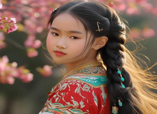 发型 小女孩 汉服发型小女孩