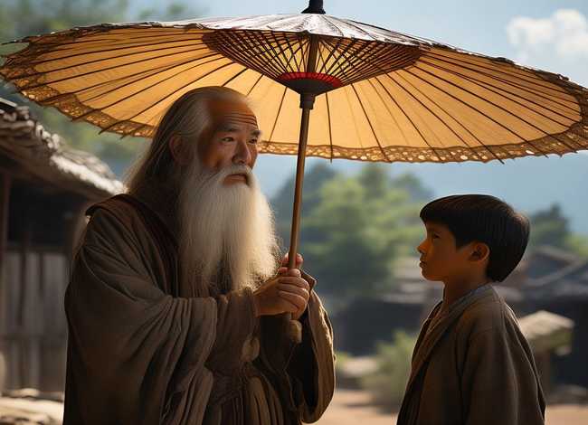 伞的故事 孔子借伞的故事