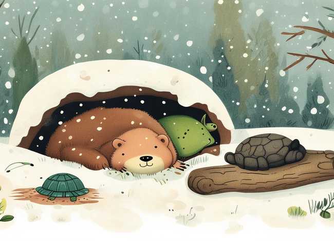 冬眠的动物儿童画 冬眠的动物儿童画教案