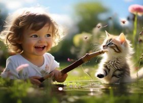 三岁幼儿短故事 - 三岁幼儿短故事小猫钓鱼