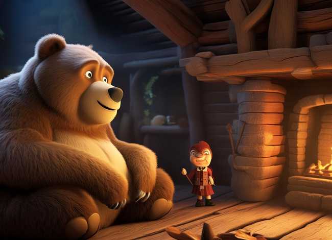 儿童故事爱听故事的熊，爱听故事的大熊告诉我们道理