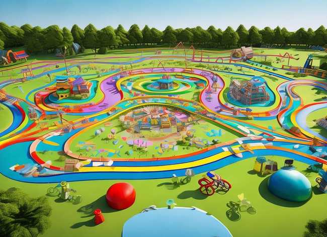 儿童自行车场地设计；儿童自行车场地设计图